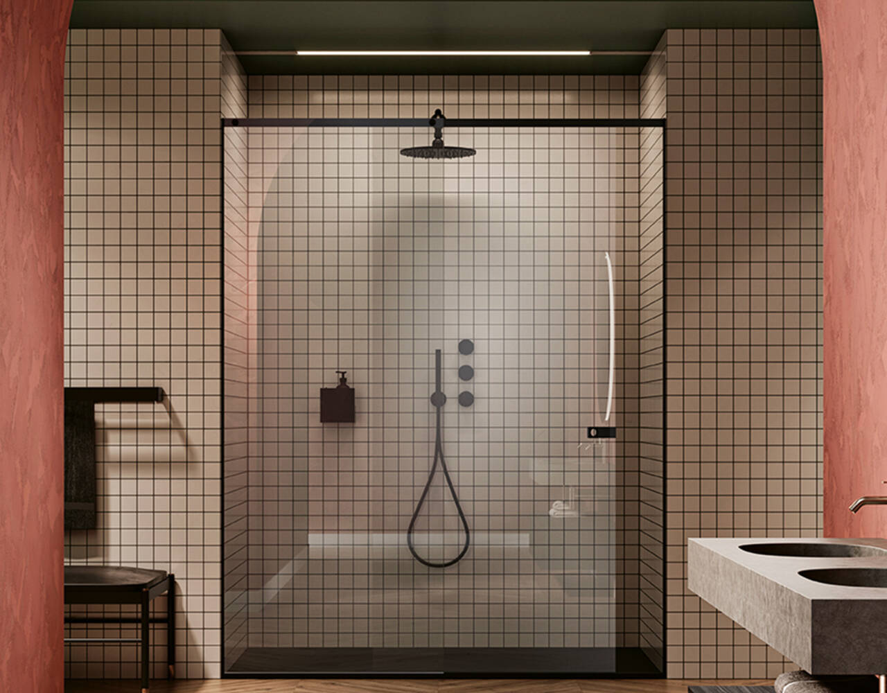 concrete wall tiles interior