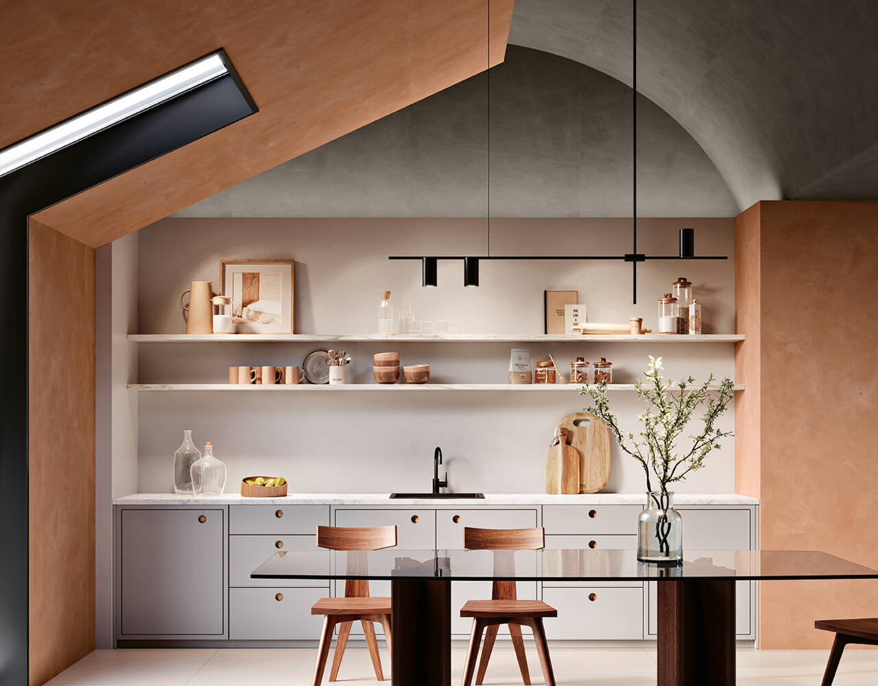 concrete wall tiles interior