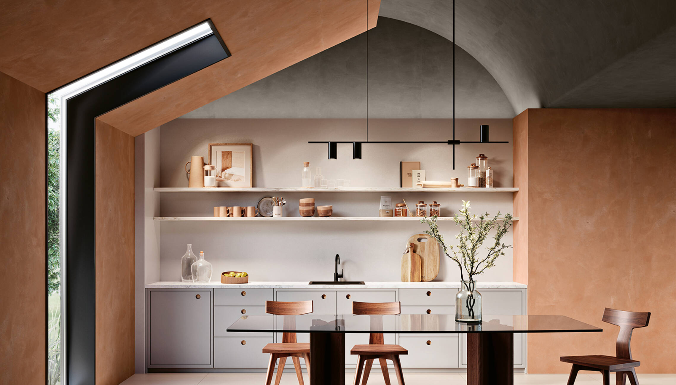 concrete wall tiles interior