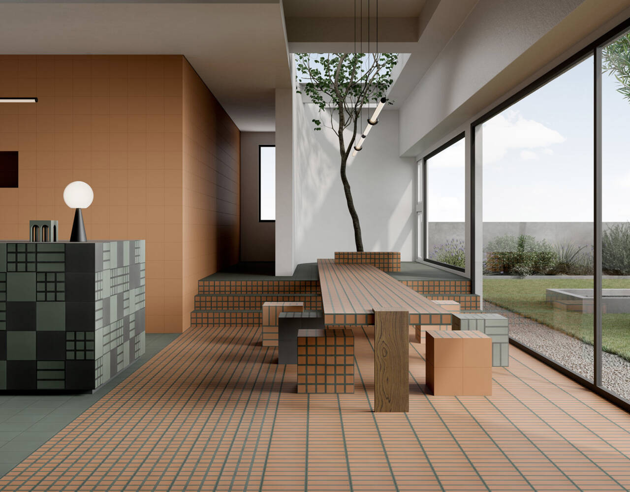 modern subway interior