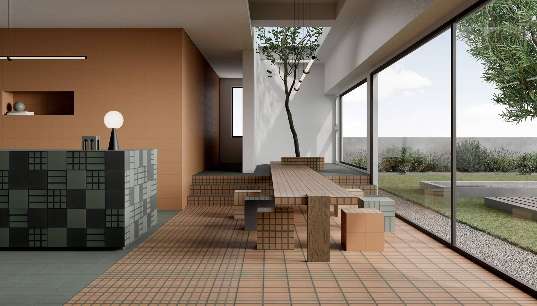 modern subway interior