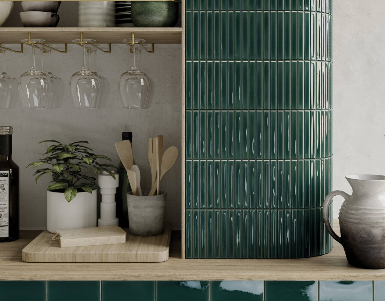 dimensional ceramic tile wall art