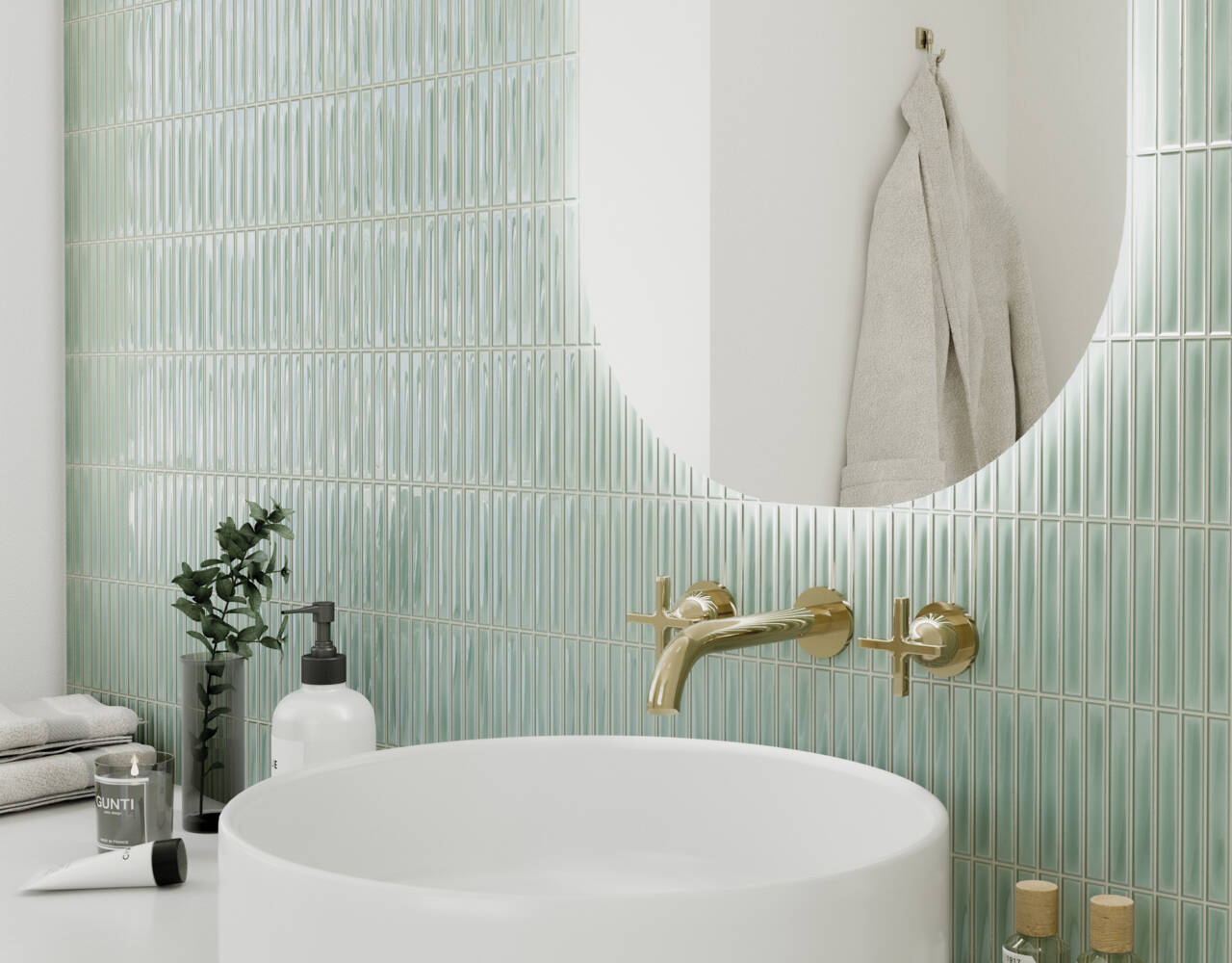 dimensional ceramic tile wall art