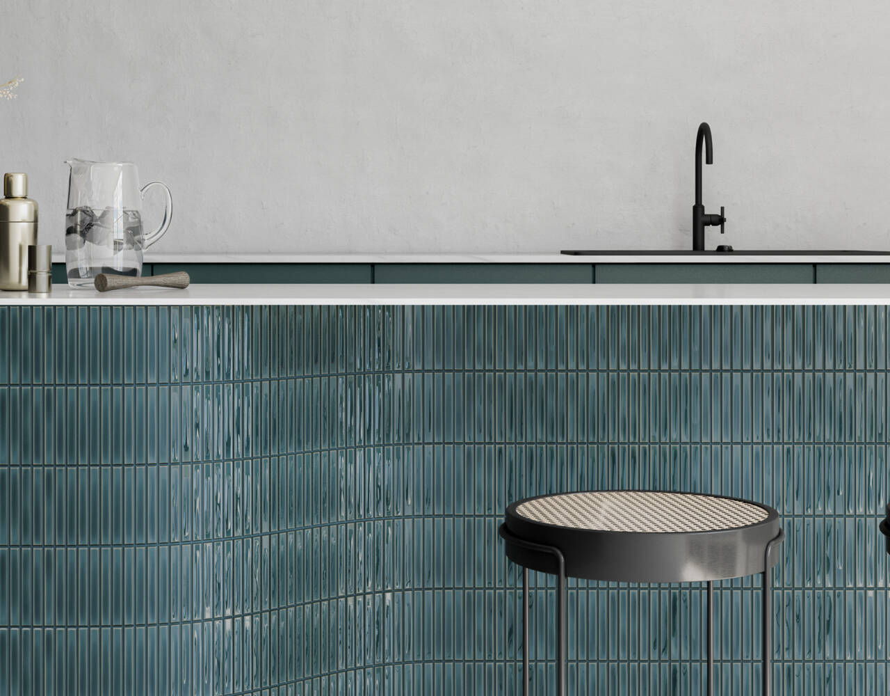 dimensional ceramic tile wall art