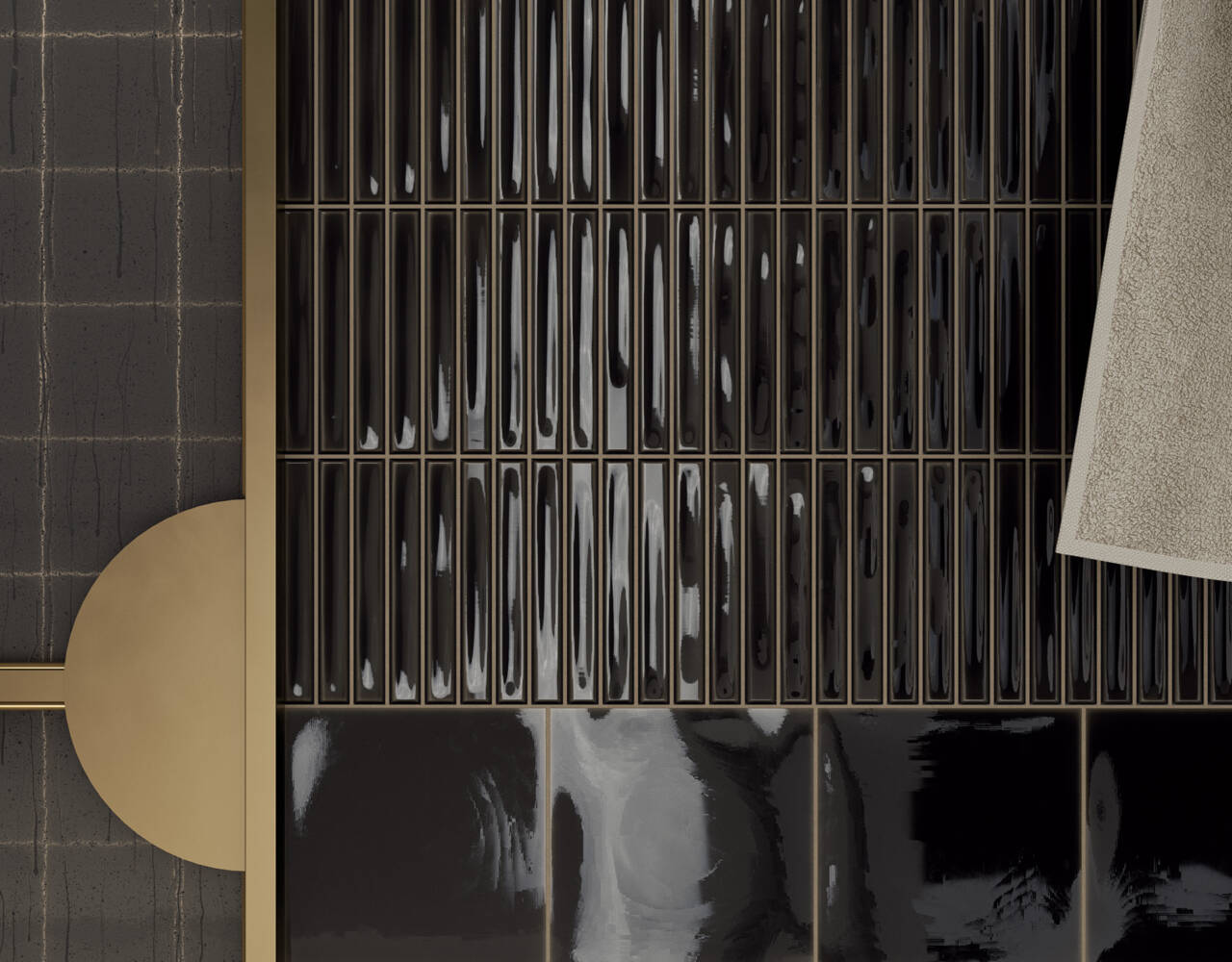 dimensional ceramic tile wall art