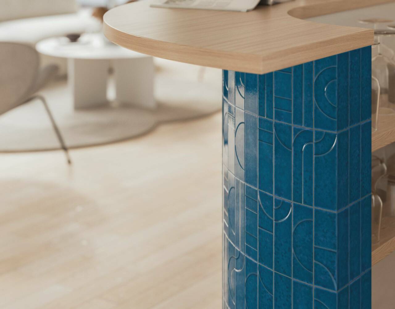 travertine tile interior