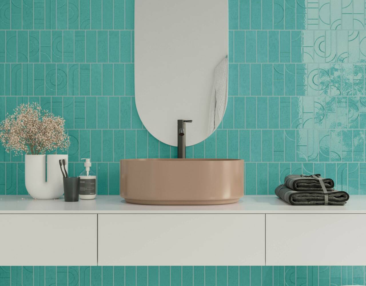 travertine tile interior