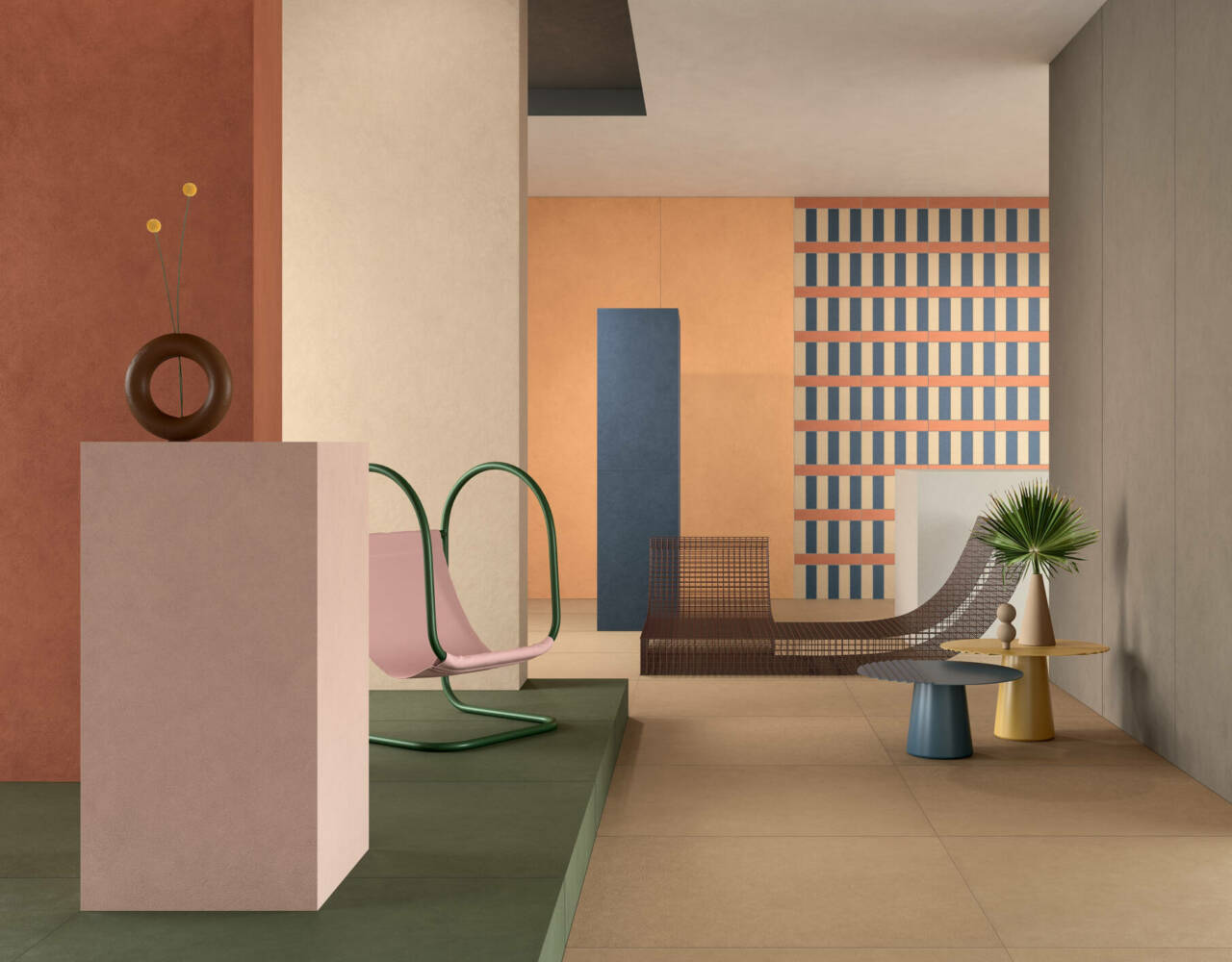 pastel colored wall tile