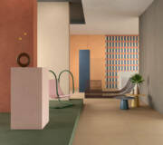 pastel colored wall tile
