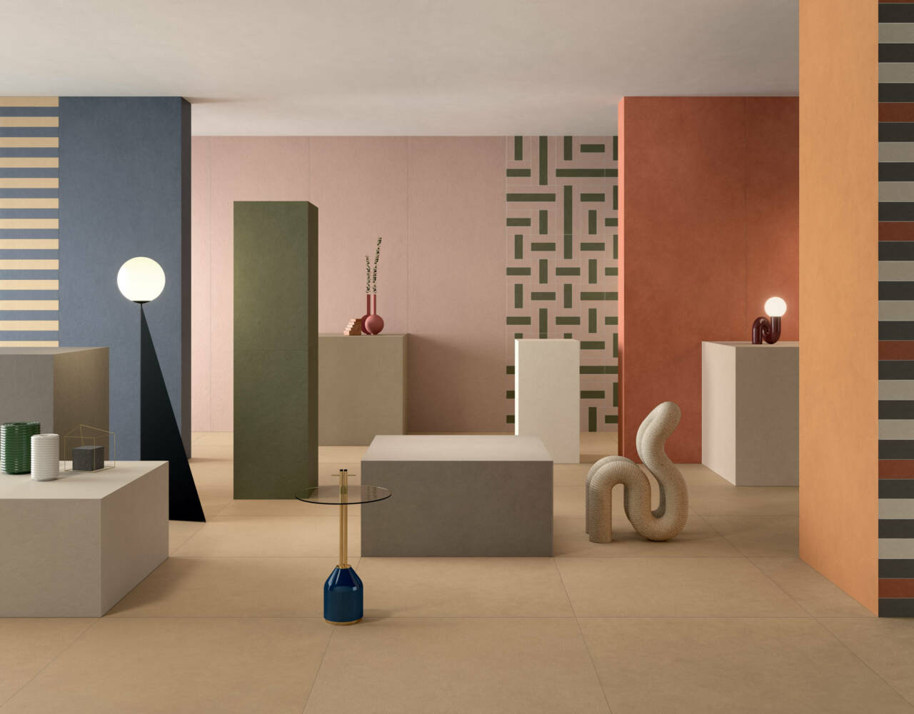 pastel colored wall tile