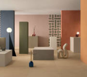 pastel colored wall tile