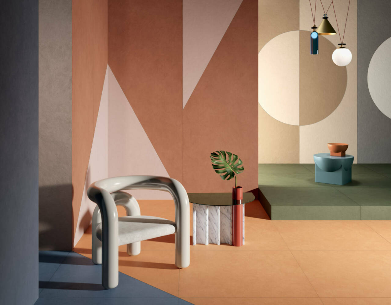 pastel colored wall tile