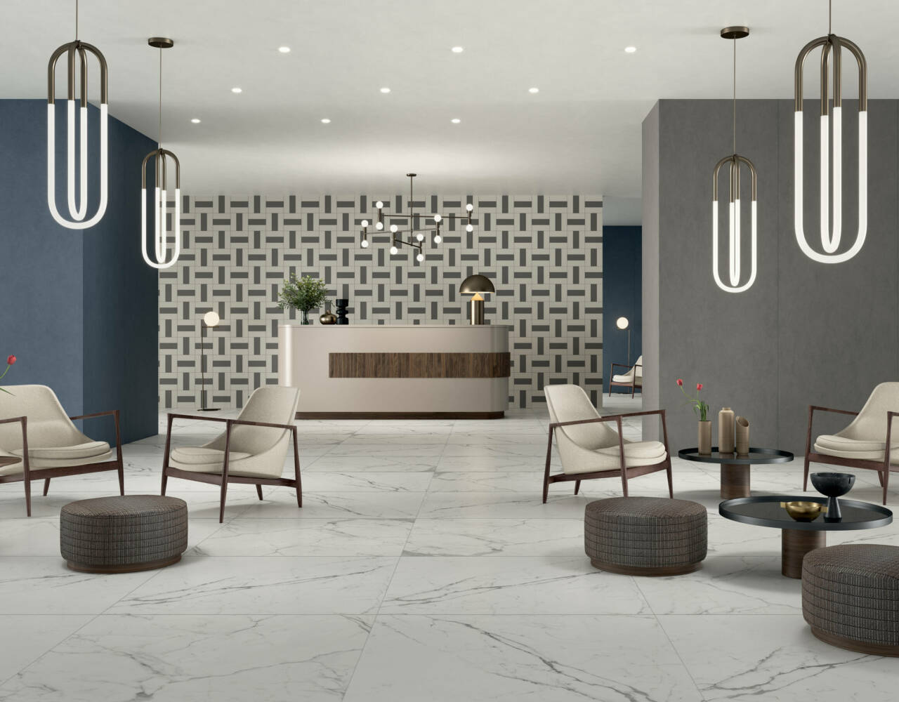 pastel colored wall tile