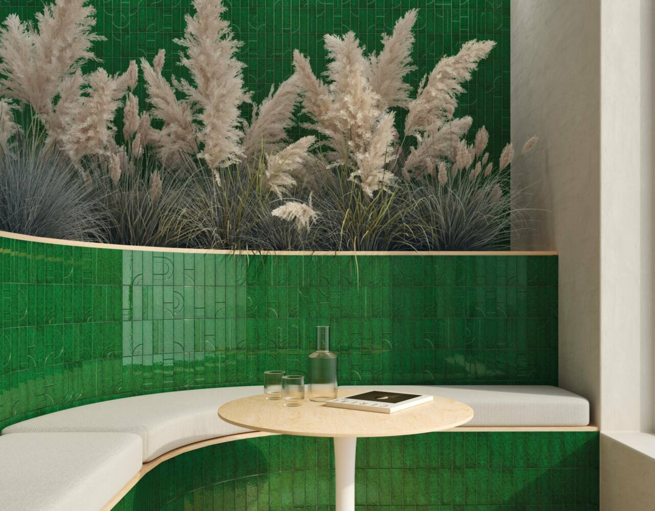 travertine tile interior